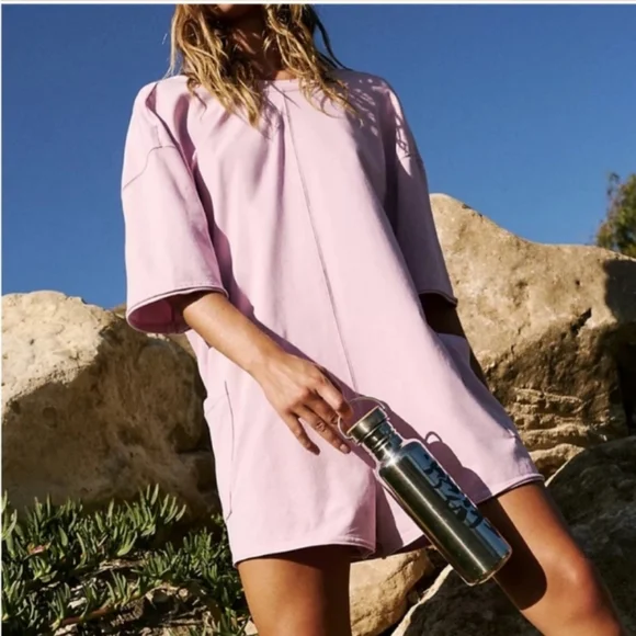 NWOT FP Movement Hot Shot Tee Romper in Light Purple/Lavender Fog Size XS - Picture 4 of 6